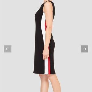 JOSEPH RIBKOFF striped mini slip dress womens size 4 sleeveless cocktail wedding